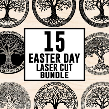 Intra απο ξύλο plywood 3mm-4mm πάχος - Πακέτο κοπής με λέιζερ για την ημέρα του Πάσχα - 25 σχέδια Δίασταση 30x30 cm INTRAFABR-117704991 - Image 1