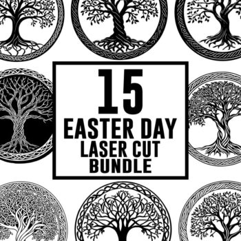 Intra απο ξύλο plywood 3mm-4mm πάχος - Πακέτο κοπής με λέιζερ για την ημέρα του Πάσχα - 25 σχέδια Δίασταση 30x30 cm INTRAFABR-117704991 - Image 2