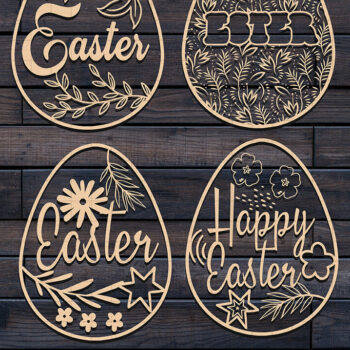 Intra απο ξύλο plywood 3mm-4mm πάχος - Σχέδιο δέσμης κοπής λέιζερ ημέρας του Πάσχα Δίασταση 4000x4000 cm INTRAFABR-63621348 - Image 1