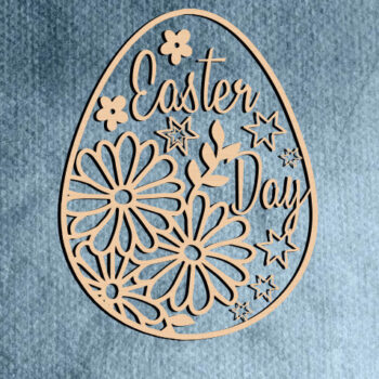 Intra απο ξύλο plywood 3mm-4mm πάχος - Σχέδιο δέσμης κοπής λέιζερ ημέρας του Πάσχα Δίασταση 4000x4000 cm INTRAFABR-63621348 - Image 2