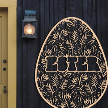 Intra απο ξύλο plywood 3mm-4mm πάχος - Σχέδιο δέσμης κοπής λέιζερ ημέρας του Πάσχα Δίασταση 4000x4000 cm INTRAFABR-63621348 - Image 3