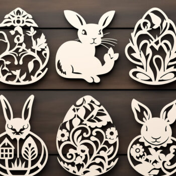 Intra απο ξύλο plywood 3mm-4mm πάχος - Πακέτο  Cut Laser Day Easter Day Δίασταση 4x4 cm INTRAFABR-90076868 - Image 1