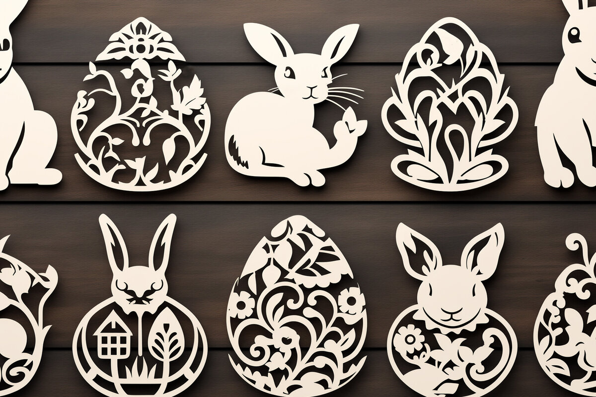 Intra απο ξύλο plywood 3mm-4mm πάχος - Πακέτο  Cut Laser Day Easter Day Δίασταση 4x4 cm INTRAFABR-90076868