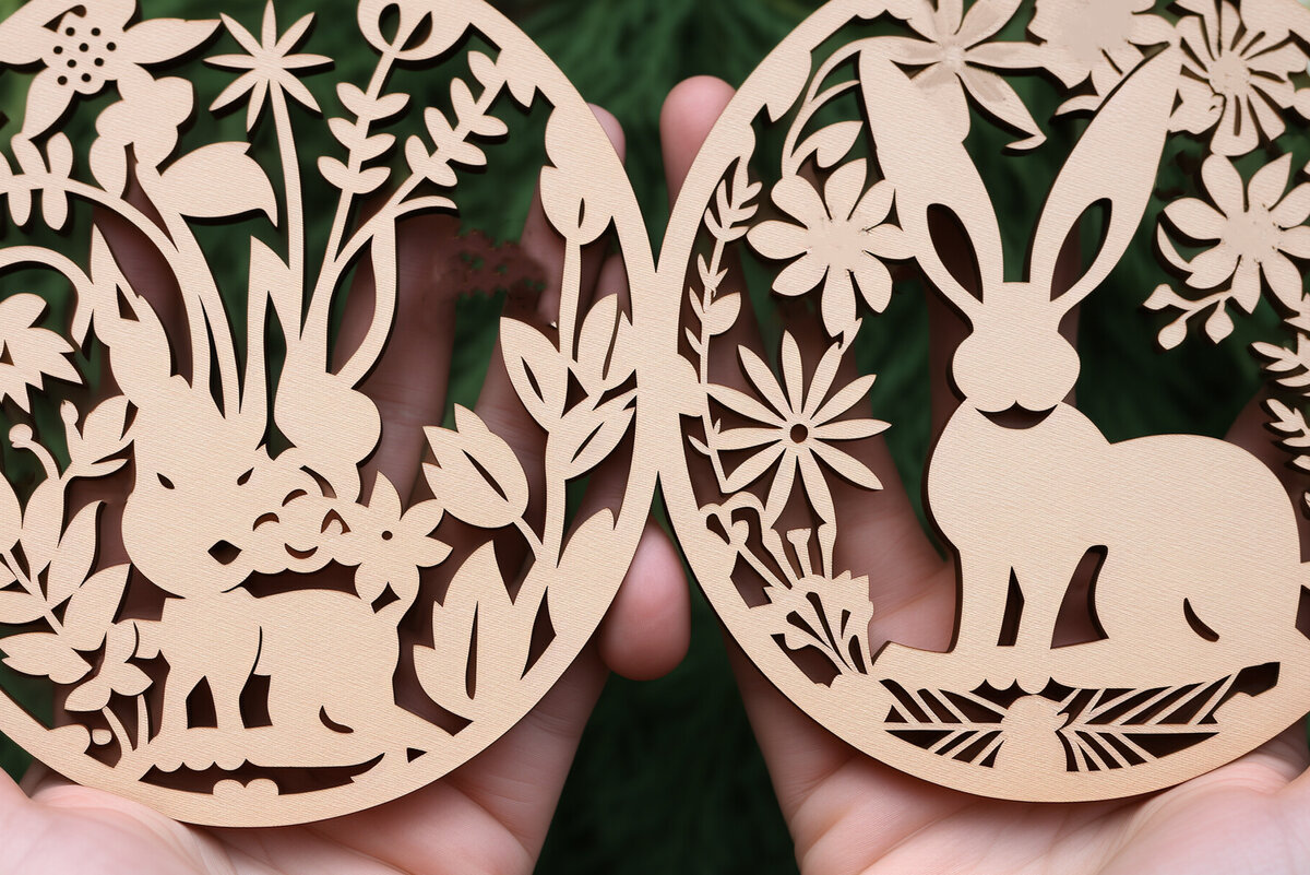 Intra απο ξύλο plywood 3mm-4mm πάχος - Πακέτο  Cut Laser Day Easter Day Δίασταση 4x4 cm INTRAFABR-90095326