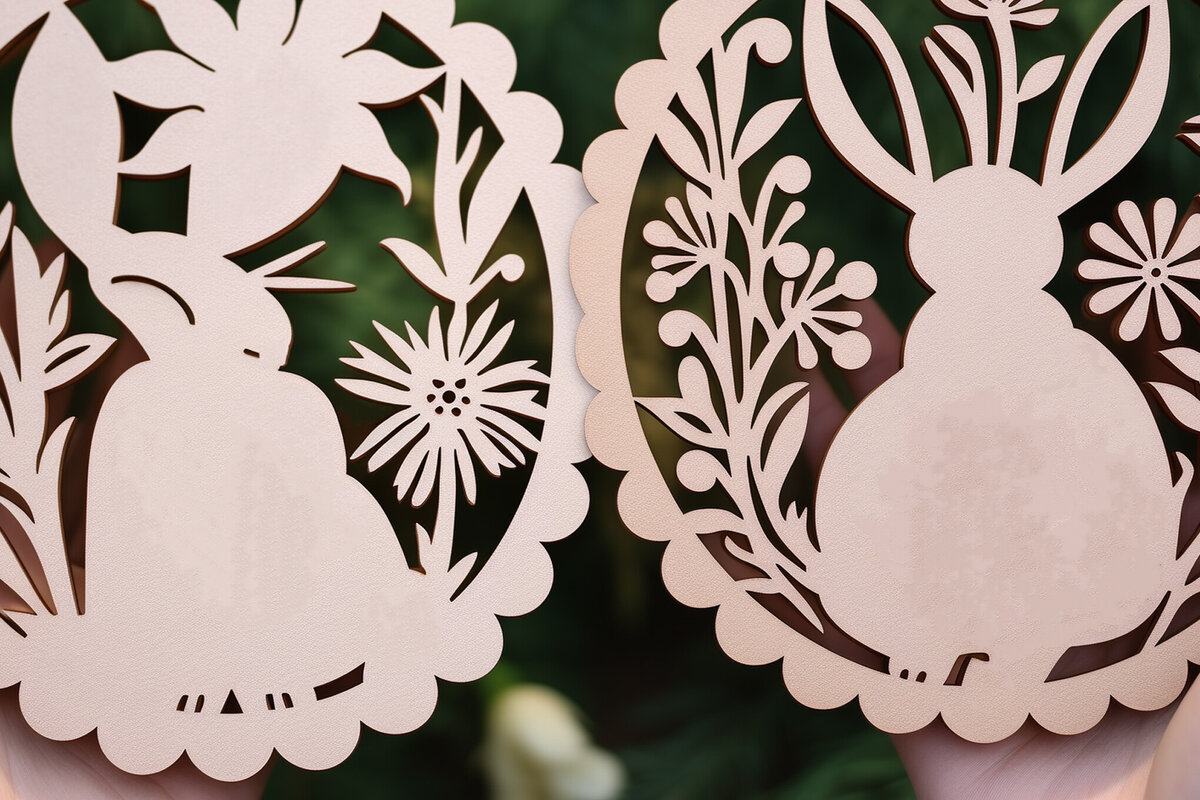 Intra απο ξύλο plywood 3mm-4mm πάχος - Πακέτο  Cut Laser Day Easter Day Δίασταση 4x4 cm INTRAFABR-90096576