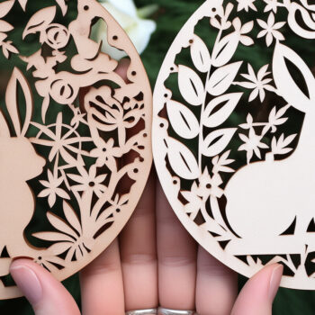 Intra απο ξύλο plywood 3mm-4mm πάχος - Πακέτο  Cut Laser Day Easter Day Δίασταση 4x4 cm INTRAFABR-90101014 - Image 1