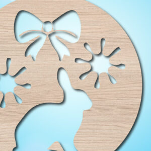 Intra απο ξύλο plywood 3mm-4mm πάχος - Διακόσμηση/ετικέτα κοπής με λέιζερ την ημέρα του Πάσχα Δίασταση 15x15 cm INTRAFABR-25539391