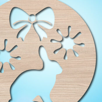 Intra απο ξύλο plywood 3mm-4mm πάχος - Διακόσμηση/ετικέτα κοπής με λέιζερ την ημέρα του Πάσχα Δίασταση 15x15 cm INTRAFABR-25539391 - Image 1