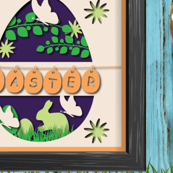 Intra απο ξύλο plywood 3mm-4mm πάχος - Πακέτο  Shadow/light Box Πάσχας Δίασταση 15x15 cm INTRAFABR-24984157 - Image 3