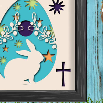 Intra απο ξύλο plywood 3mm-4mm πάχος - Πακέτο  Shadow/light Box Πάσχας Δίασταση 15x15 cm INTRAFABR-24984157 - Image 7