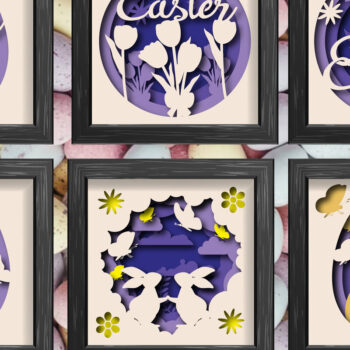 Intra απο ξύλο plywood 3mm-4mm πάχος - Πακέτο  Shadow/light Box Πάσχας Δίασταση 15x15 cm INTRAFABR-25644358 - Image 1