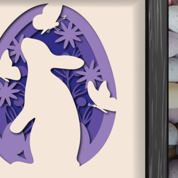 Intra απο ξύλο plywood 3mm-4mm πάχος - Πακέτο  Shadow/light Box Πάσχας Δίασταση 15x15 cm INTRAFABR-25644358 - Image 4