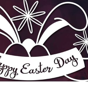 Intra απο ξύλο plywood 3mm-4mm πάχος - Πινακίδα καλωσορίσματος για την ημέρα του Πάσχα Laser Cut  Δίασταση 15x15 cm INTRAFABR-60445460