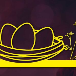 Intra απο ξύλο plywood 3mm-4mm πάχος - Πινακίδα καλωσορίσματος για την ημέρα του Πάσχα Laser Cut  Δίασταση 15x15 cm INTRAFABR-60417044