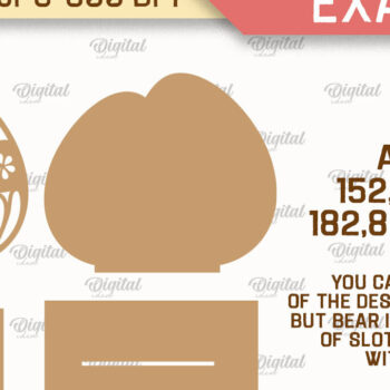 Intra απο ξύλο plywood 3mm-4mm πάχος - Πασχαλινή Διακόσμηση Σταντ Πακέτο κοπής με λέιζερ Δίασταση 15x15 cm INTRAFABR-90889737 - Image 2