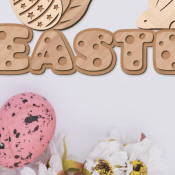 Intra απο ξύλο plywood 3mm-4mm πάχος - Πρότυπο κοπής λέιζερ πασχαλινής διακόσμησης Δίασταση 7x10 cm INTRAFABR-90921807 - Image 2