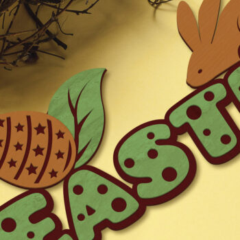 Intra απο ξύλο plywood 3mm-4mm πάχος - Πρότυπο κοπής λέιζερ πασχαλινής διακόσμησης Δίασταση 7x10 cm INTRAFABR-90921807 - Image 3