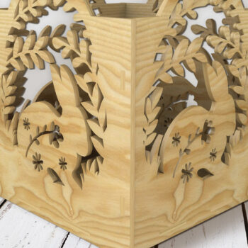 Intra απο ξύλο plywood 3mm-4mm πάχος - Πασχαλινή Διακοσμητική Λαμπροθήκη Δίασταση 4x3 cm INTRAFABR-115597704 - Image 2