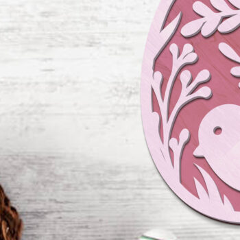 Intra απο ξύλο plywood 3mm-4mm πάχος - Πασχαλινό διακοσμητικό αυγό με λίμα νεοσσών Δίασταση 3x4 cm INTRAFABR-89212135 - Image 2