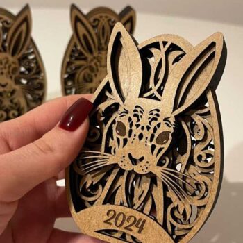 Intra απο ξύλο plywood 3mm-4mm πάχος - Πασχαλινό Διακοσμητικό Δέσμη Αυγών, κομμένο Δίασταση 5x4 cm INTRAFABR-88299156 - Image 3