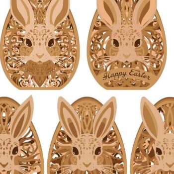 Intra απο ξύλο plywood 3mm-4mm πάχος - Πασχαλινό Διακοσμητικό Δέσμη Αυγών, κομμένο Δίασταση 5x4 cm INTRAFABR-88299156 - Image 9