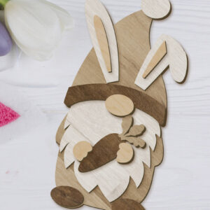 Intra απο ξύλο plywood 3mm-4mm πάχος - Πασχαλινό διακοσμητικό στοιχειωμένο πρότυπο Δίασταση 34x7 cm INTRAFABR-90463470