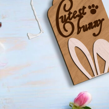 Intra απο ξύλο plywood 3mm-4mm πάχος - Πασχαλινή Διακοσμητική Ετικέτα, Πολυεπίπεδο κομμένο  Δίασταση 5x5 cm INTRAFABR-88842396 - Image 2