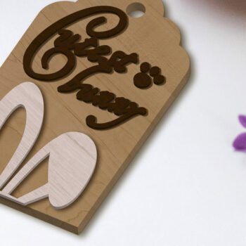 Intra απο ξύλο plywood 3mm-4mm πάχος - Πασχαλινή Διακοσμητική Ετικέτα, Πολυεπίπεδο κομμένο  Δίασταση 5x5 cm INTRAFABR-88842396 - Image 3