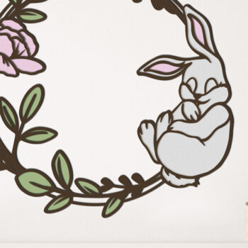 Intra απο ξύλο plywood 3mm-4mm πάχος - Πασχαλινό διακοσμητικό πρότυπο στεφάνι τοίχου Δίασταση 2x14 cm INTRAFABR-115533678 - Image 4