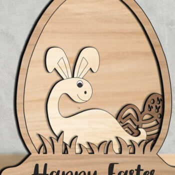 Intra απο ξύλο plywood 3mm-4mm πάχος - Πασχαλινή διακόσμηση σπιτιού Dino Globe  Δίασταση 15x15 cm INTRAFABR-118957435 - Image 3