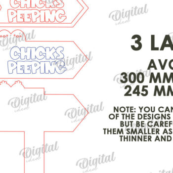 Intra απο ξύλο plywood 3mm-4mm πάχος - Πασχαλινή Κατευθυντική Πινακίδα Κήπου Δίασταση 15x15 cm INTRAFABR-116332366 - Image 2