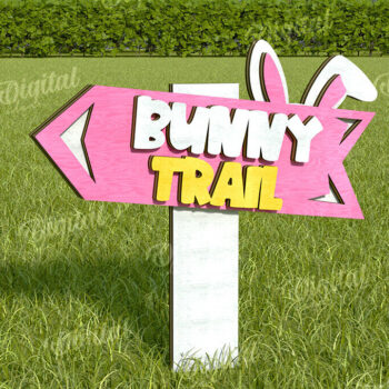 Intra απο ξύλο plywood 3mm-4mm πάχος - Πασχαλινή Κατευθυντική Πινακίδα Κήπου Δίασταση 15x15 cm INTRAFABR-116332153 - Image 1