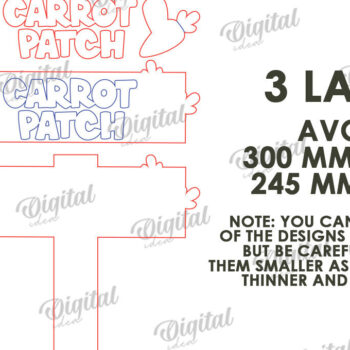 Intra απο ξύλο plywood 3mm-4mm πάχος - Πασχαλινή Κατευθυντική Πινακίδα Κήπου Δίασταση 15x15 cm INTRAFABR-116332178 - Image 2