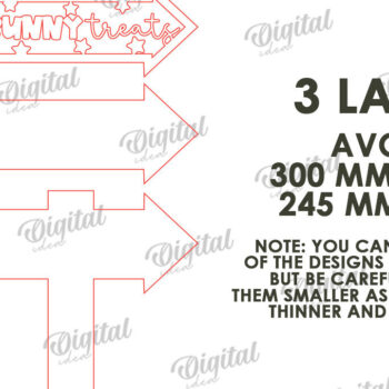 Intra απο ξύλο plywood 3mm-4mm πάχος - Πασχαλινή Κατευθυντική Πινακίδα Κήπου Δίασταση 15x15 cm INTRAFABR-116332276 - Image 2