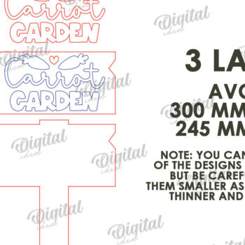 Intra απο ξύλο plywood 3mm-4mm πάχος - Πασχαλινή Κατευθυντική Πινακίδα Κήπου Δίασταση 15x15 cm INTRAFABR-116332337 - Image 2