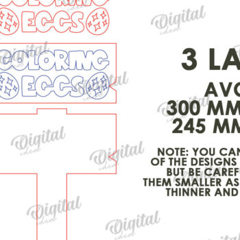 Intra απο ξύλο plywood 3mm-4mm πάχος - Πασχαλινή Κατευθυντική Πινακίδα Κήπου Δίασταση 15x15 cm INTRAFABR-116332355 - Image 2