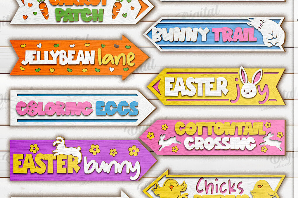 Intra απο ξύλο plywood 3mm-4mm πάχος - Πασχαλινή Κατευθυντήρια Πινακίδα LaserCut Πακέτο Δίασταση 15x15 cm INTRAFABR-118210307