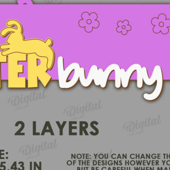 Intra απο ξύλο plywood 3mm-4mm πάχος - Πασχαλινή Κατευθυντήρια Πινακίδα LaserCut Πακέτο Δίασταση 15x15 cm INTRAFABR-118210307 - Image 2