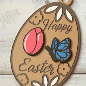 Intra απο ξύλο plywood 3mm-4mm πάχος - Πασχαλινή Πόρτα Γωνία | Πασχαλινό σχέδιο | CNC Δίασταση 15x15 cm INTRAFABR-117484238