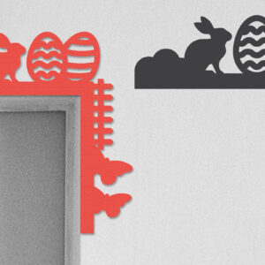 Intra απο ξύλο plywood 3mm-4mm πάχος - Πασχαλινή πόρτα γωνιακή  Δίασταση 30x20 cm INTRAFABR-116067782