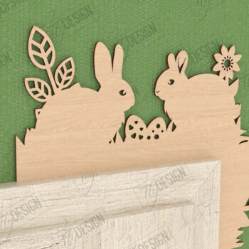 Intra απο ξύλο plywood 3mm-4mm πάχος - Πασχαλινή Πόρτα Γωνία | Διακόσμηση Τοίχων | CNC Δίασταση 15x15 cm INTRAFABR-117429416 - Image 1