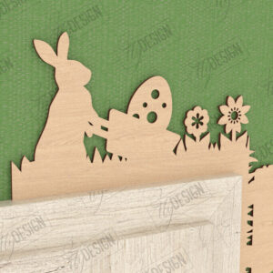 Intra απο ξύλο plywood 3mm-4mm πάχος - Πασχαλινή Πόρτα Γωνία | Διακόσμηση Τοίχων | CNC Δίασταση 15x15 cm INTRAFABR-117429449