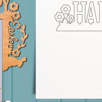 Intra απο ξύλο plywood 3mm-4mm πάχος - Πασχαλινές γωνίες πόρτας  με λέιζερ Δίασταση 10x8 cm INTRAFABR-90583859 - Image 2