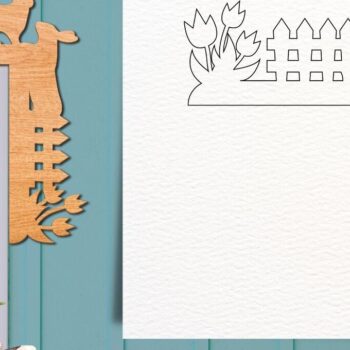 Intra απο ξύλο plywood 3mm-4mm πάχος - Πασχαλινές γωνίες πόρτας  με λέιζερ Δίασταση 10x8 cm INTRAFABR-90583859 - Image 5