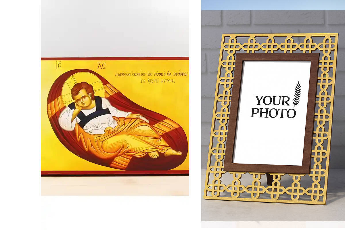 Εικόνα Ορθοδοξίας Πολυτελείας  με  σχεδιο Σταυρούς μαζι με  Βάση σε  8 χρώματα με περίγραμμα χρυσό σε ξύλο Plywood (Πλακάζ)   με  βάση Jesus Christ Anapeson - Christ's Unsleeping Eye, Ξύλινη Χειροποίητη Εικόνα Ελληνική Premium Βυζαντινού Στυλ τοίχου Κρεμασμένη σε ξύλινη πλάκα Θρησκευτικό Χειροποίητη Ελληνορθόδοξη εικόνα του Ιησού Χριστού, Κρεμαστή πλάκα βυζαντινής τέχνης, χριστιανική τέχνη Διάσταση 10x7 cm (3,9 x 2,8 ίντσες)  INTRAEK3kadro3211-11070