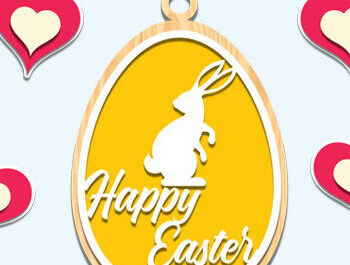 Intra απο ξύλο plywood 3mm-4mm πάχος - Πασχαλινή κρεμάστρα πόρτας Laser Cut  Bundle Δίασταση 15x15 cm INTRAFABR-64117886 - Image 7