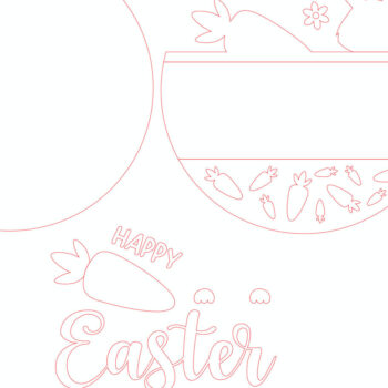 Intra απο ξύλο plywood 3mm-4mm πάχος - Πασχαλινή Κρεμάστρα Πόρτας  Δίασταση 20x20 cm INTRAFABR-116542733 - Image 1