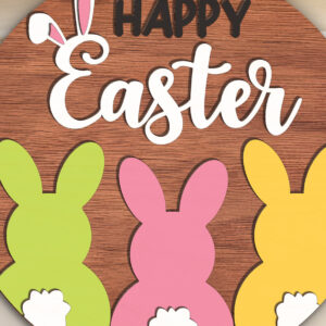 Intra απο ξύλο plywood 3mm-4mm πάχος - Πασχαλινή Κρεμάστρα Πόρτας  Δίασταση 30x20 cm INTRAFABR-117923177