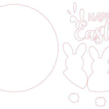 Intra απο ξύλο plywood 3mm-4mm πάχος - Πασχαλινή Κρεμάστρα Πόρτας  Δίασταση 30x20 cm INTRAFABR-117923177 - Image 4