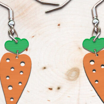 Intra απο ξύλο plywood 3mm-4mm πάχος - Πασχαλινά σκουλαρίκια με λέιζερ. Δίασταση 3x3 cm INTRAFABR-115180385 - Image 1